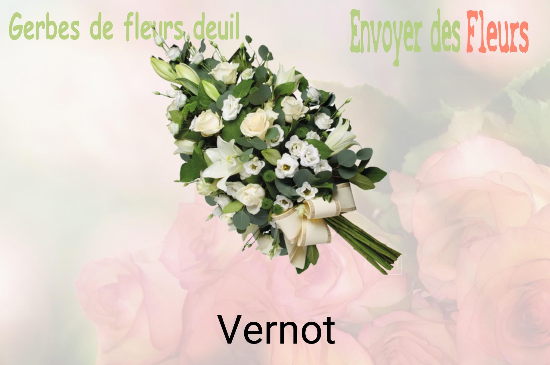 Gerbe de fleurs de deuil livrée à Vernot